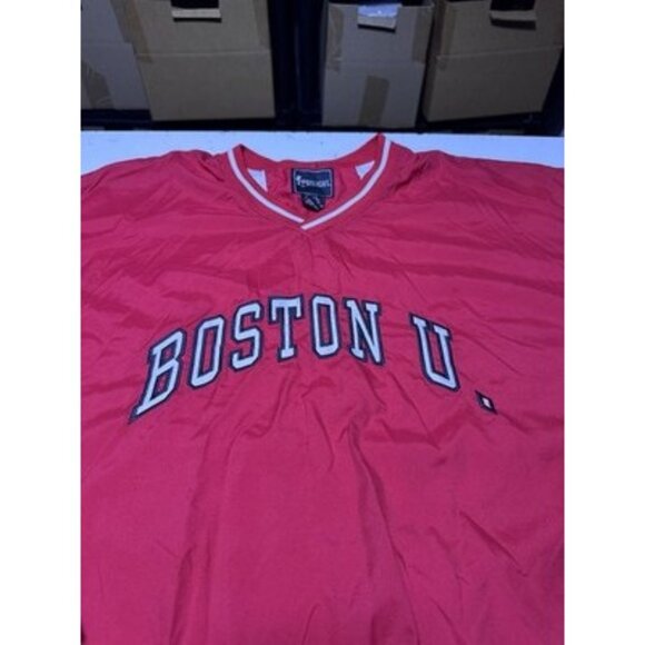 Vintage Boston University Terriers Red Pullover  Windbreaker Jacket XXL - Picture 2 of 10